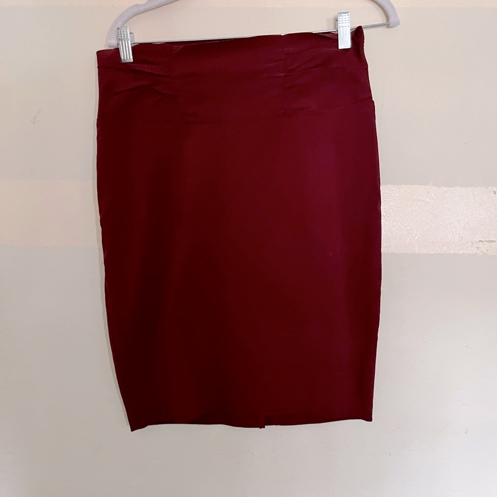 Ruched waist pencil skirt